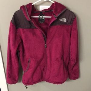 The NorthFace fuzzy zip-up with a hood!